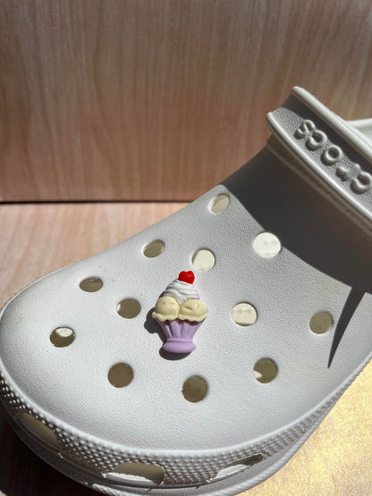 Cartoon Ice Cream Shoe Charm