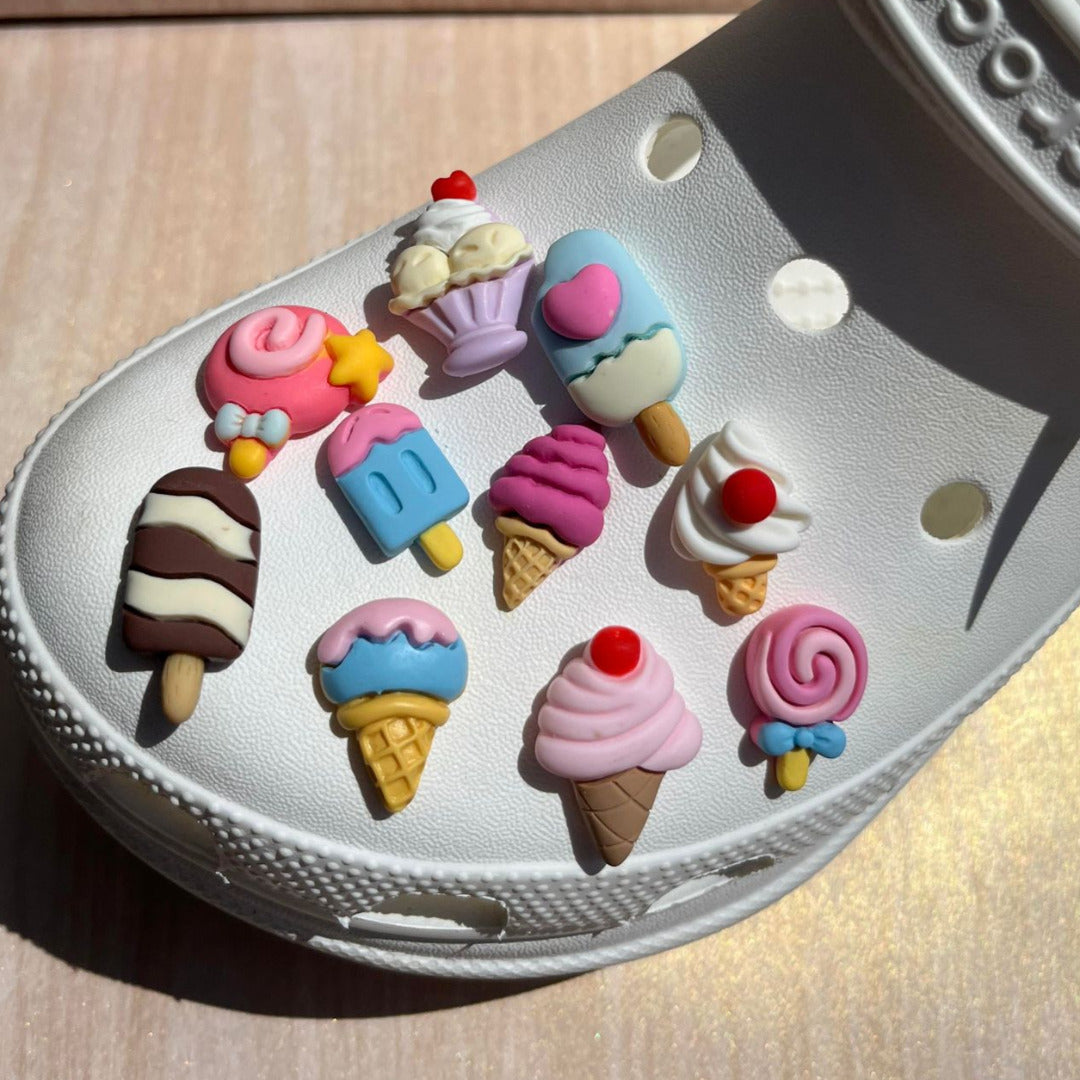 Cartoon Ice Cream Shoe Charm