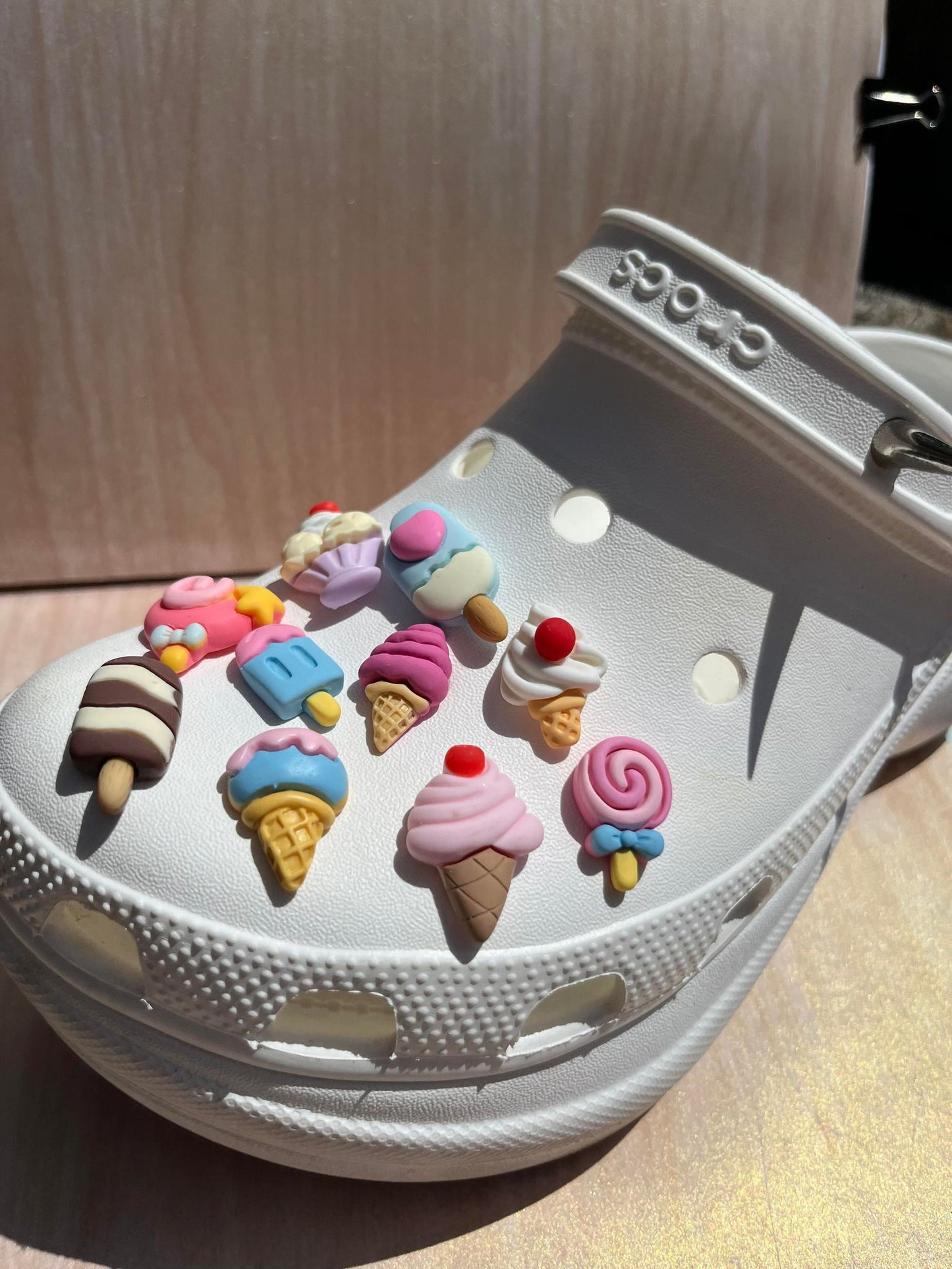 Cartoon Ice Cream Shoe Charm