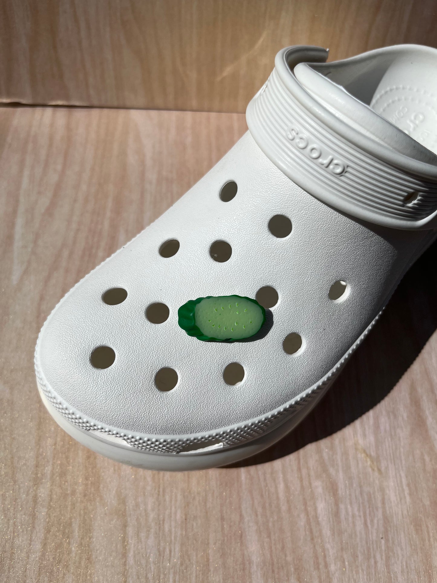 Cucumber Slice Shoe Charm